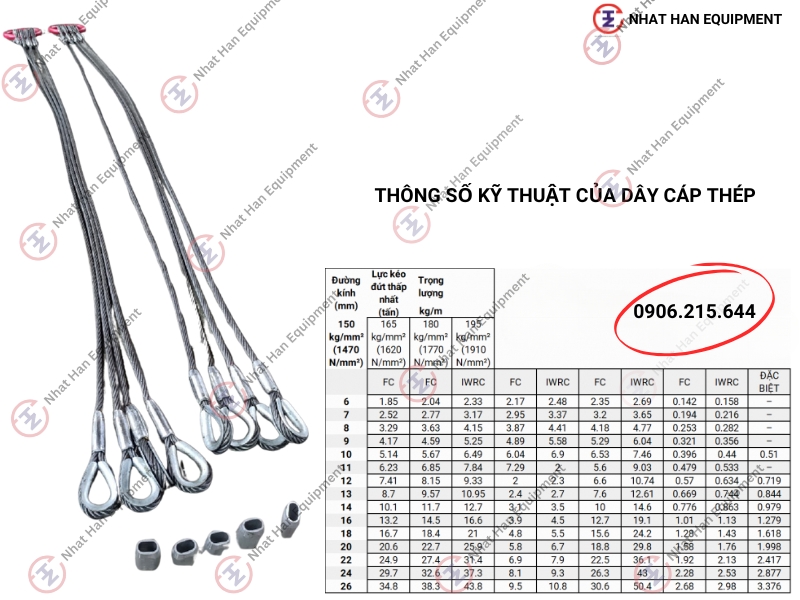 DÂY CÁP THÉP CẨU HÀNG