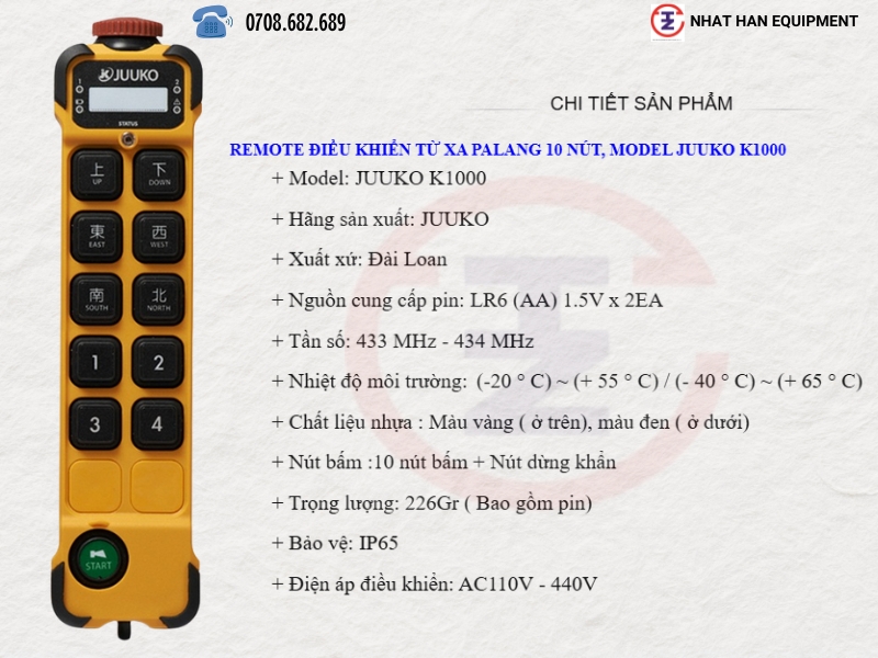 ĐIỀU KHIỂN TỪ XA JUUKO K1000