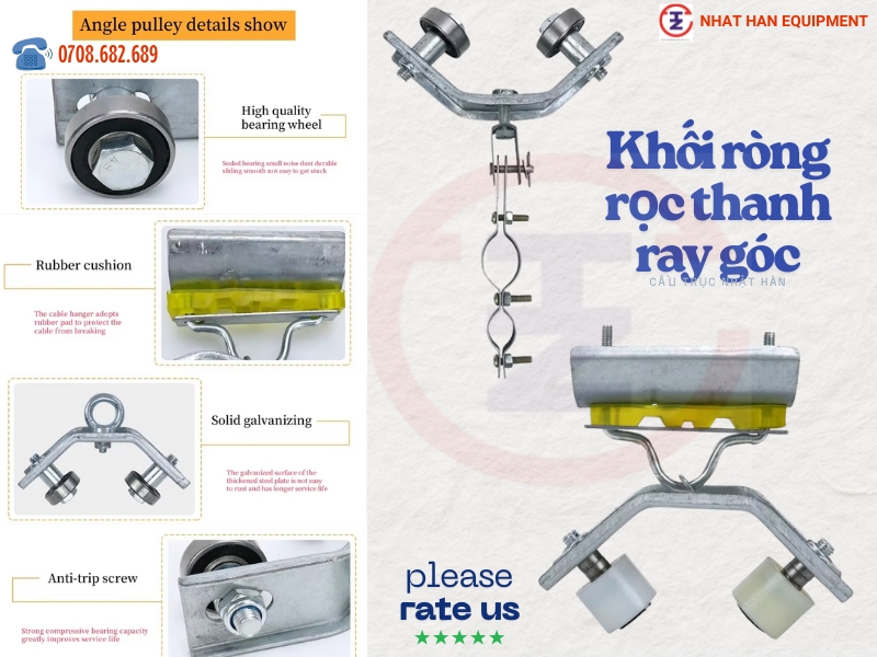 KHỐI RÒNG RỌC THANH RAY GÓC