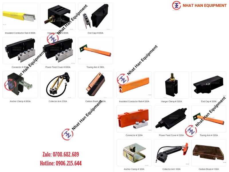 Phụ kiện ray điện HW - Power rail track